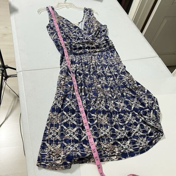 Sundance Jersey Knit Casual Sleeveless Dress Stretchy Ruched Dress Medium Blue - Picture 12 of 12